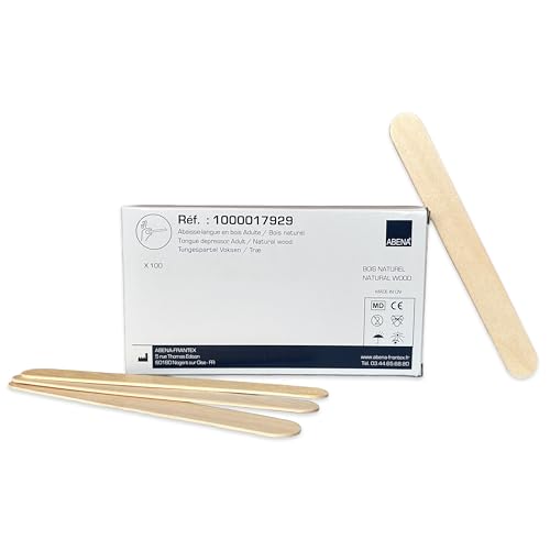 ABENA Waxing Spatulas |15x1.7cm|Pack of 100| Large Disposable Wooden Wax Sticks Applicator for Hair Removal Wax Spatulas for Waxing Application. Could Also Be Used As Eyebrow Wax Sticks