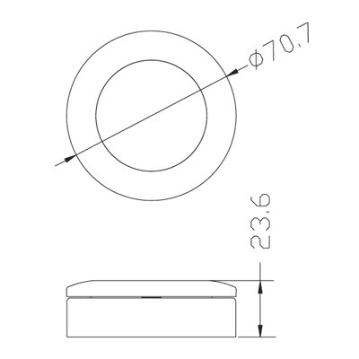 Total Marine Boat LED Cool White Round Ceiling Courtesy Light OEM IP67 by Marine