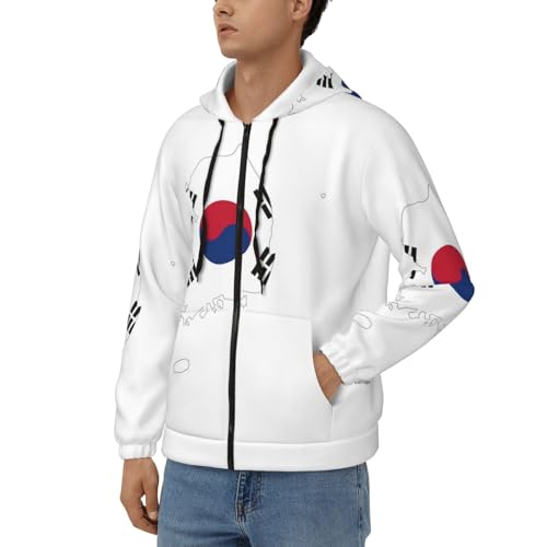 Sweat à capuche zippé Corée en polyester doux thermique et résistant