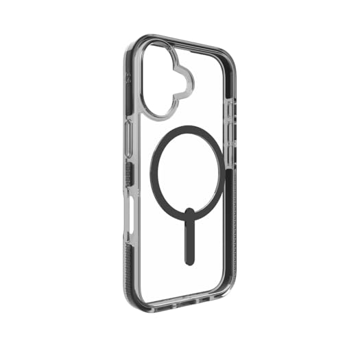 Image of ZAGG Santa Cruz Snap iPhone 16 Pro Case - MagSafe Compatible, 13ft Military-Grade Drop Protection, Graphene Reinforced, Anti-Scratch, Slim & Lightweight, 70% Recycled Content, Clear with Black Accents