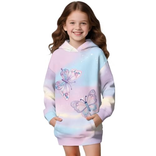 Sweat à capuche pour adolescentes avec poche kangourou d'automne Binienty