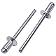 SKIR’CO (100 Stück) Senkkopf Aluminium Blindnieten 4,0 x 8 mm, Stahldorn, Popnieten