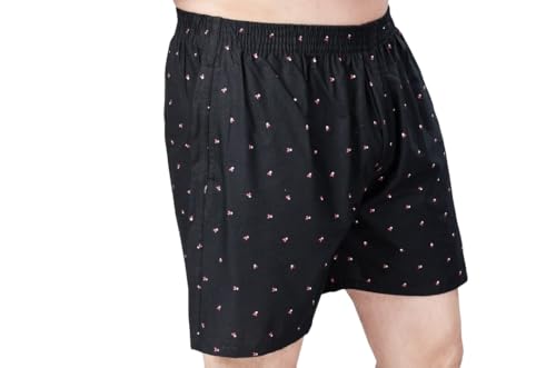 Image of Men's Cotton Printed Regular Fit Boxer Shorts | Soft & Breathable Innerwear | Comfortable Boxers | Lightweight & Stylish Nightwear