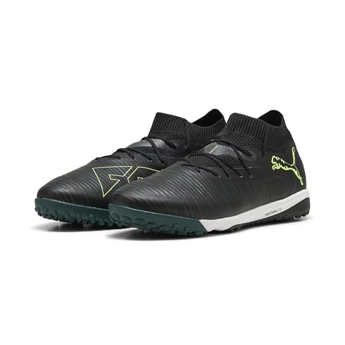 PUMA Botas de fútbol Future 8 Pro Cage Unisex 44.5, Black Fizzy Light Green Terrain Yellow