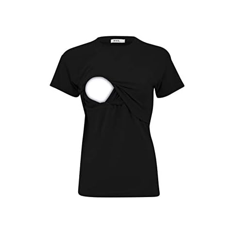 MISS MILITARY MOM Black Breastfeeding Lactation Shirt (Large) Cover