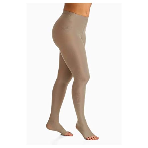 Meia Calça Sigvaris Select Comfort Premium Média Compressão Ponteira Aberta (20-30 mmhg) 862P 29-Natural_escura G3