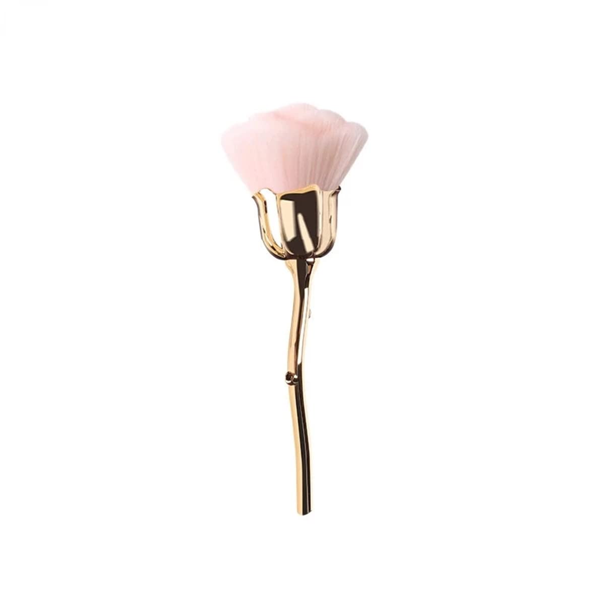 Nail Art Dust Powder Remover, Pink Rose Soft Brush, Arts Manicure Dust Cleaner Brush, Pink Rose for Nail Trimming Cleaning Makeup Tools