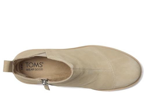 Image of TOMS Women's Maude Wedge Boot, Leather Upper, OrthoLite Insole, Side Zip, Lightweight
