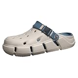 Zapatillas De Casa Hombre Zapatillas Andar por Casa Hombre Zapatos Agujero Verano Medio Dedo Transpirable Baotou Arrastre Exterior Playa Sandalia Deportivas Sandals Verano