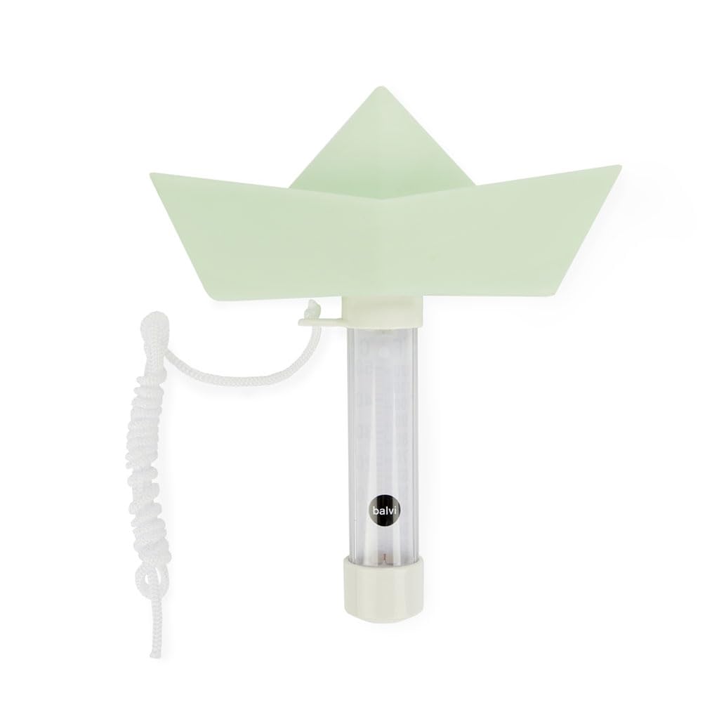 Balvi thermomètre de piscine/bain Paper Boat Couleur Turquoise Bateau flottant en origami Plastique 1