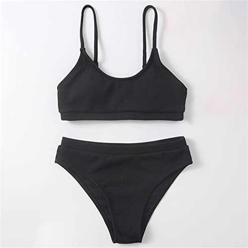 Solid Color Athletic Swimsuit for Girls 2 Piece Sport Bikini Swimwear Sets Swimming Suits Summer Bathing Suit4