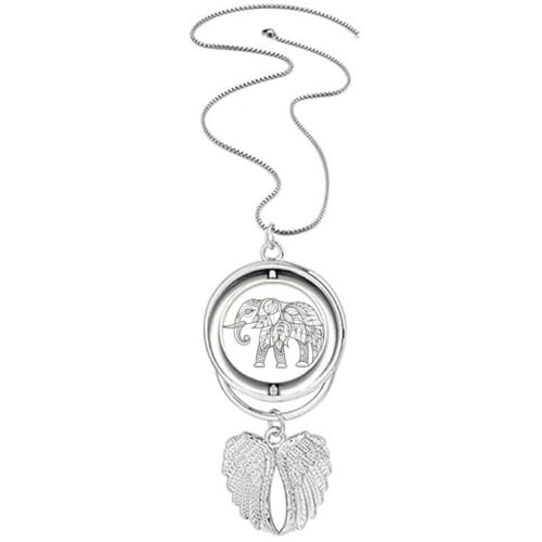 Collier dent d'éléphant et ailes d'ange, un symbole fort de force et protection