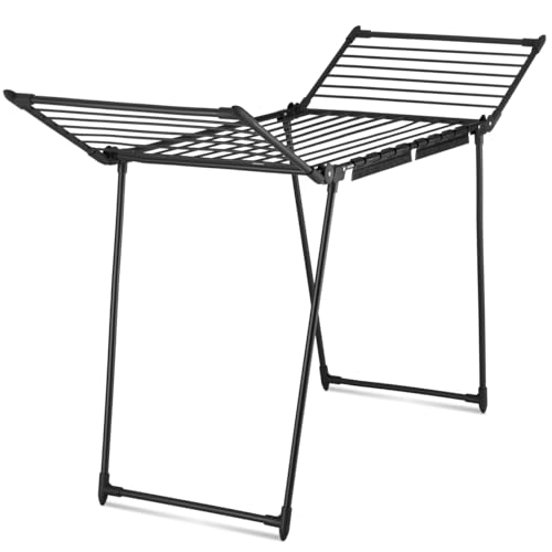 tectake® Etendoir Linge Interieur & extérieur Séchoir à Linge Pliable avec etendage de 1,80m, Etendoir Chaussette & Petites pièces Rangement buanderie...