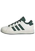 adidas Unisex Kinder Grand Court Lifestyle Tennis Lace-up Shoes Schuhe, Off White Collegiate Green Core Black