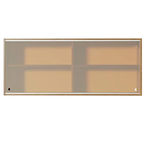 Armário Aéreo Madesa Glamy 2 Portas de Correr de Vidro Reflecta - Rustic