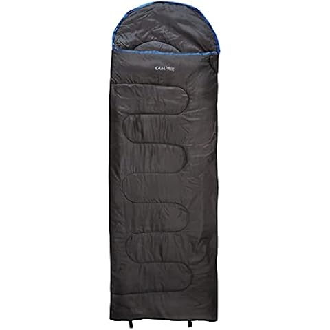 CampAir BASIC 250 Sleeping Bag - Lightweight for Spring, Summer - Small pack size, Black Cover