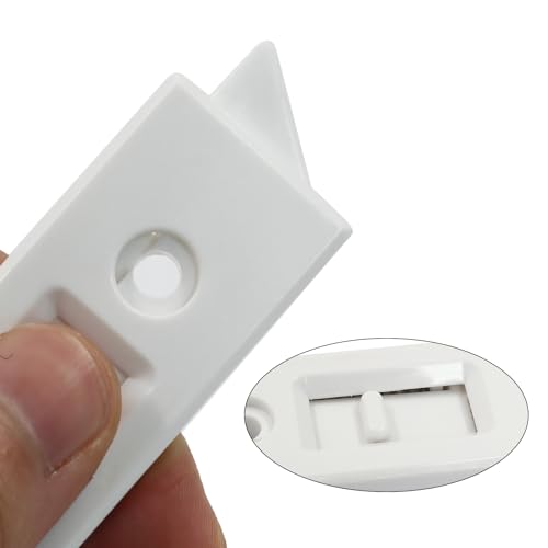 Kyuionty Window Latch Locks Replacement Window Parts and Hardware, Plastic Spring Loaded Sliding Window Tilt Latch for Home Window Accessories, Pack of 4 (White) - Image 4