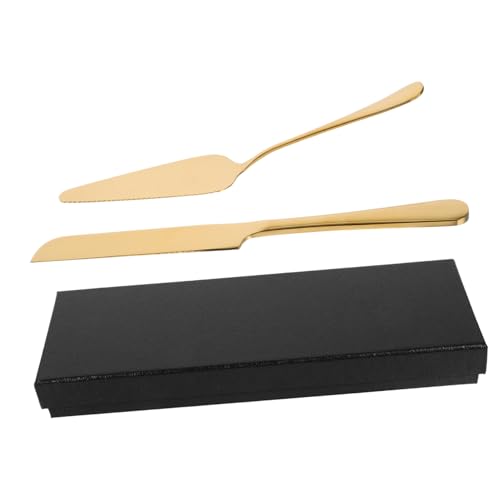 GRIRIW 1juego Cuchillo y Servidor De Pastel Inoxidable para Bodas y Utensilios De Repostería Mango para Cortar Pizzas