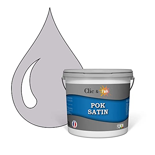 POK SATIN : Peinture Satin Lessivable Lilas Parme 50m² - 5L
