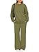 XIEERDUO Womens 2 Piece Outfits 2025 Lounge Sets for Women Sweatsuits Sets Winter Clothing Fall Fashion Must Haves Matching Sets Wide Leg Sweatpants Winter Green M