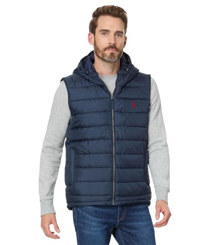 U.S. POLO ASSN. Women's USPA Channel Hooded Puffer Vest