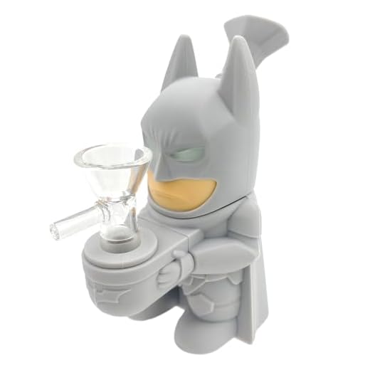 Masenyee 12cm Mini Bong de silicona con cuenco de 14,5 mm y colador de 12 mm, Compacto para llevar, Tubo de agua de silicona Chillum, Fácil lavado-BatM Grey