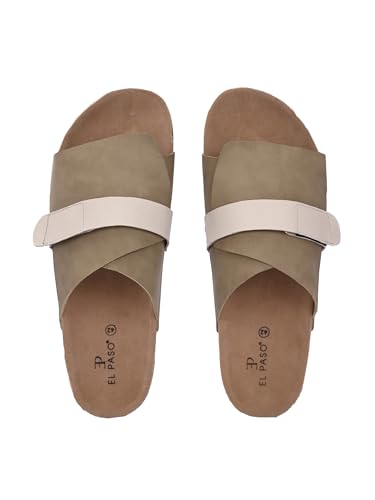 Image of EL PASO Men's Synthetic Leather Birk Chappals Stock Sandal Slippers (Size 6 to 12)