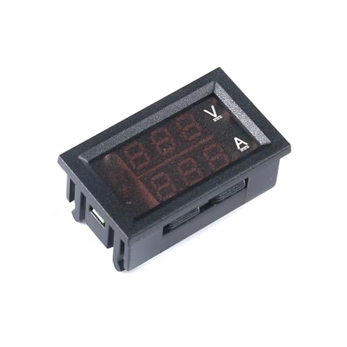 Image of 3 Pack 0.28 inch Digital Voltmeter Ammeter DC 100V 10A Amp Voltage Current Meter Tester 3 Bits Blue + Red Dual LED Display Panel with Connect Wires