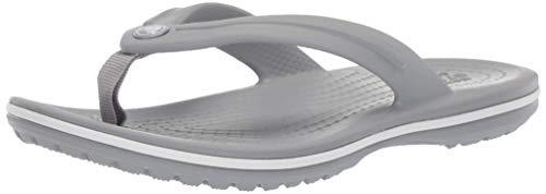 Crocs Kids' Crocband Flip Flop, Light Grey, 2 M US Little Kid