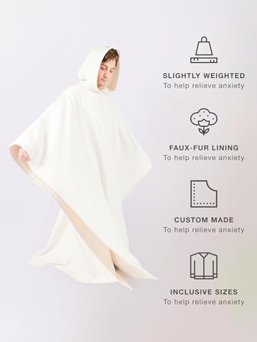 Image of FREE THE SHEEP Eden Hoodie - Oversized Weighted Hoodie Cloak with Ultra-Soft Faux Fur Liner