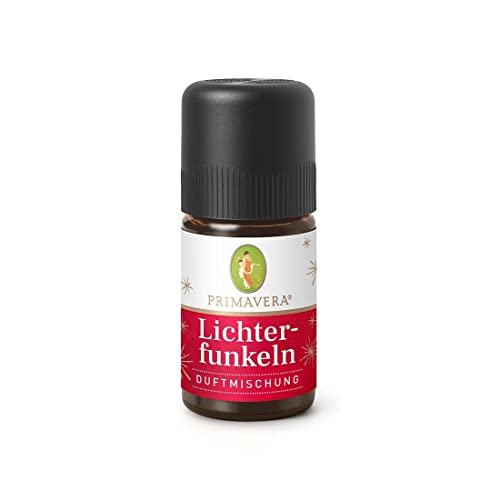 Preisvergleich Produktbild PRIMAVERA Lichterfunkeln Duftmischung 5 ml, Benzoe Siam, Frangipani, Bergamotte, Aromaöl, Duftöl, ätherisches Öl Aromatherapie, strahlend-sanft, vegan