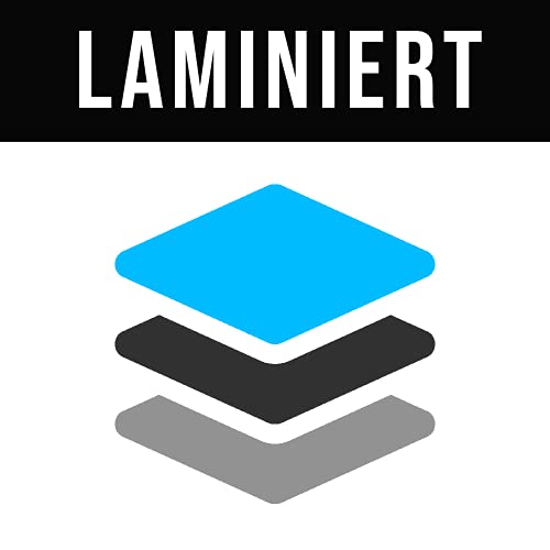 laminierte Mülleimer Aufkleber (Deutsch, Rechteckig: 11 cm breit, 4 Stück)