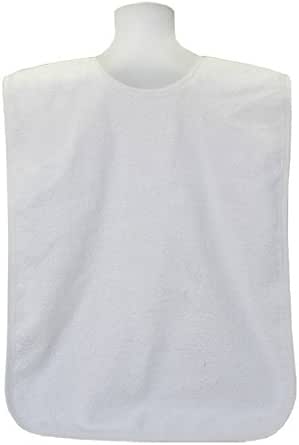 Adult Vinyl Bibs With Crumb Catcher - Premium Care Bib With Velcro Closure