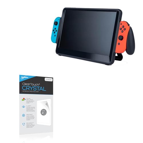 Image of BoxWave Screen Protector Compatible with UpSwitch Orion Nintendo Switch Display - ClearTouch Crystal (2-Pack), HD Film Skin - Shields from Scratches