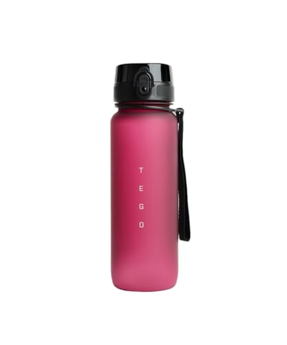 Image of TEGO Rise Tritan Water Bottle | 800ml Secure Flip Lock Lid | BPA-Free, Durable & Impact-Resistant | Wrist Strap for Easy Carry | Hydration Tracker | Gym, Office, Travel Water Bottle (Red)