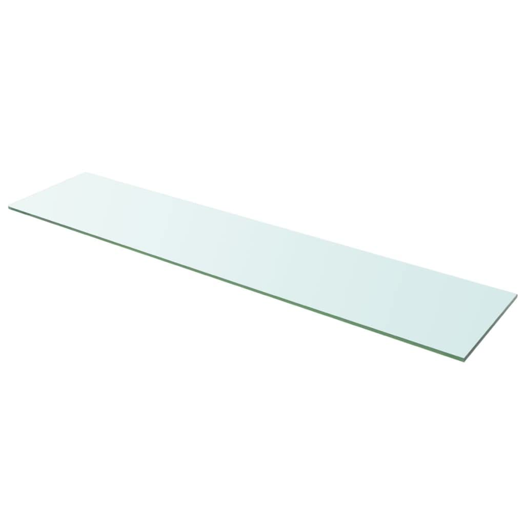 Panneau d'étagère en verre transparent 110x25cm pour fixation murale moderne