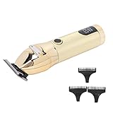Cortapelos, Cortadora de Cabello Resistente Pantalla LCD Recargable Cabezal de Cerámica de Titanio Profesional para...