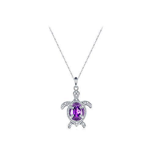 Pendentif tortue en améthyste naturelle de qualité supérieure