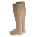 Truform Short Length Surgical Stockings, 18 mmHg Compression for Men and Women, Knee High Length, Open Toe, Beige, Small