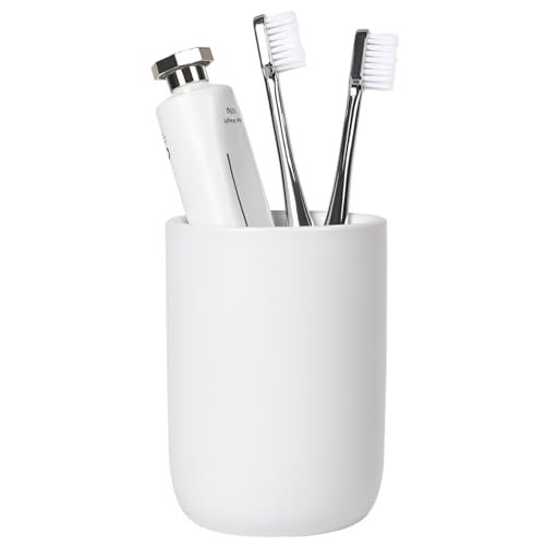 Opiniones y reviews de Vaso para cepillo de dientes tabla con los diez mejores. 33 BosilunLife - Soporte para cepillo para polvo de dientes de cerámica – Soporte para cepillo para polvo de dientes de baño de 12 onzas, soporte para cepillos de dientes blancos...
