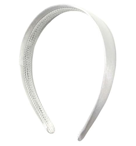 MDSTYLE Headbands for Women & Girls - 1 Inch Satin Headband (White)