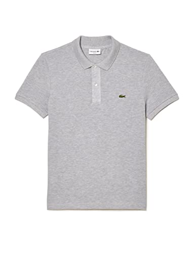 Lacoste Herren Polo-Shirt Kurzarm PH4012, Männer Polo-Hemd,2 Knopf,Slim Fit,Grau,4 – Ansicht 1
