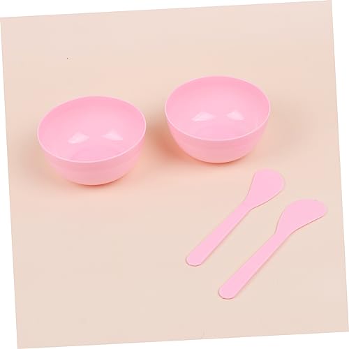 10 tazones para mezclar cristal rosa reutilizables y apilables miniatura 7
