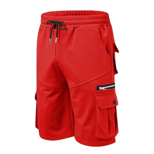 Shorts deportivos casuales para hombre talla M rojo miniatura 5