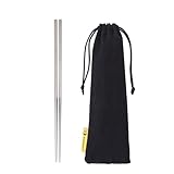 SILVERANT Baguettes à long manche en titane ultra légères pour camping, randonnée, randonnée et loisirs créatifs (baguettes à long manche)