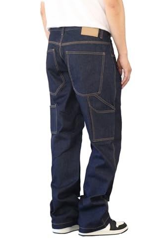 AIRNINE Men's Loose Fit Carpenter Denim Jeans Work Pants (28 to 44)2
