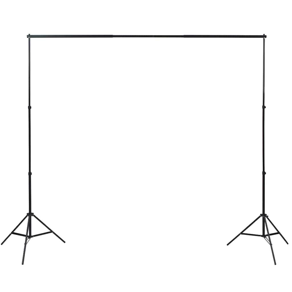 vidaXL Fotostudio Set Hintergrundsystem Studioschirm Studioleuchte Studiolampe Fotolampe Studioset Hintergrund Leuchten Schirm Stative Tragetaschen
