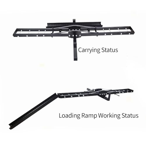 Porta motocicleta de acero resistente para enganche de 2" - Rampa de carga inclinable y bloqueable para Ford Ranger 1998-2006 miniatura 5