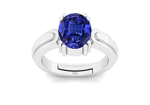 Bague réglable en saphir bleu Neelam 8,62 Crt pour femme