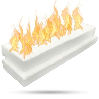 Foto di GRINADA® Spugna Ceramica Camino Bioetanolo Lana Ceramica Per Bioetanolo Accessori Per Camino Bioetanolo Fibra Ovatta Biocamino Caminetto Bruciatore Stufa